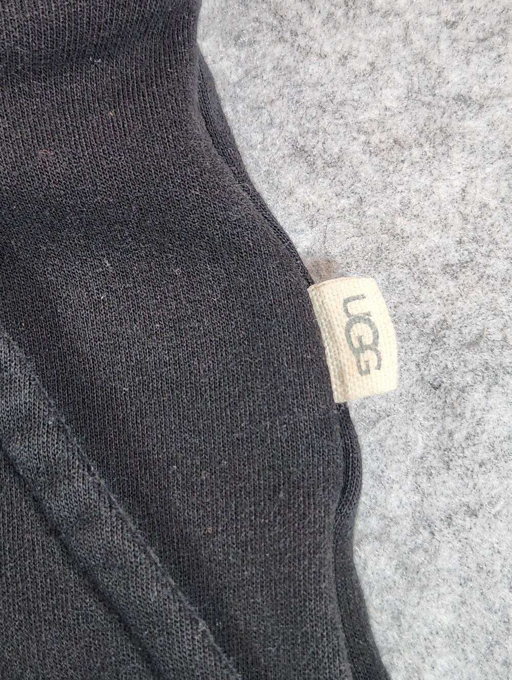 UGG Black Women's Wide Leg Sweatpants with Contrast Drawstring - Picture 12 of 13